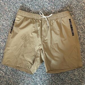 Men's Khaki Drawstring Shorts